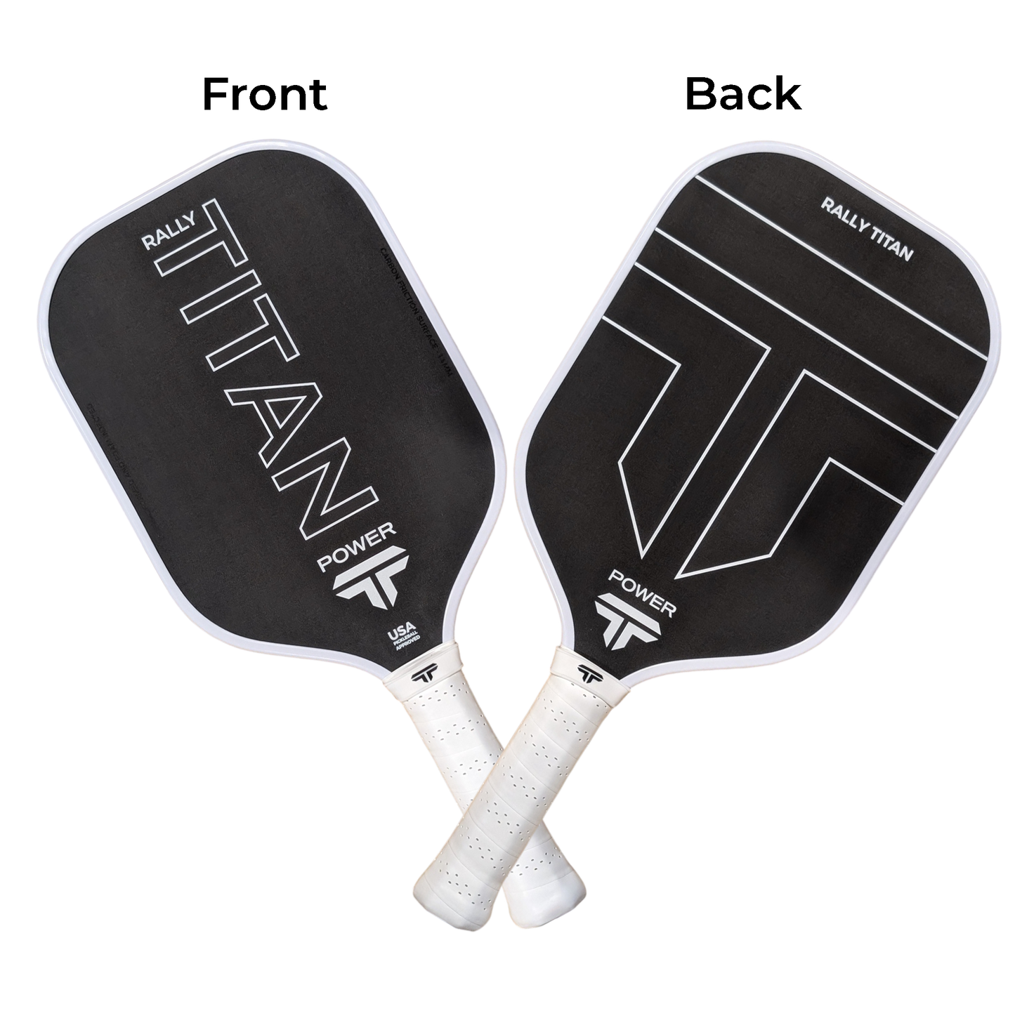Rally Titan Pickleball Titan Power 14MM | Thermoformed Unibody Construction | Foam Injected Walls | T700 Titan Carbon Friction Surface | White