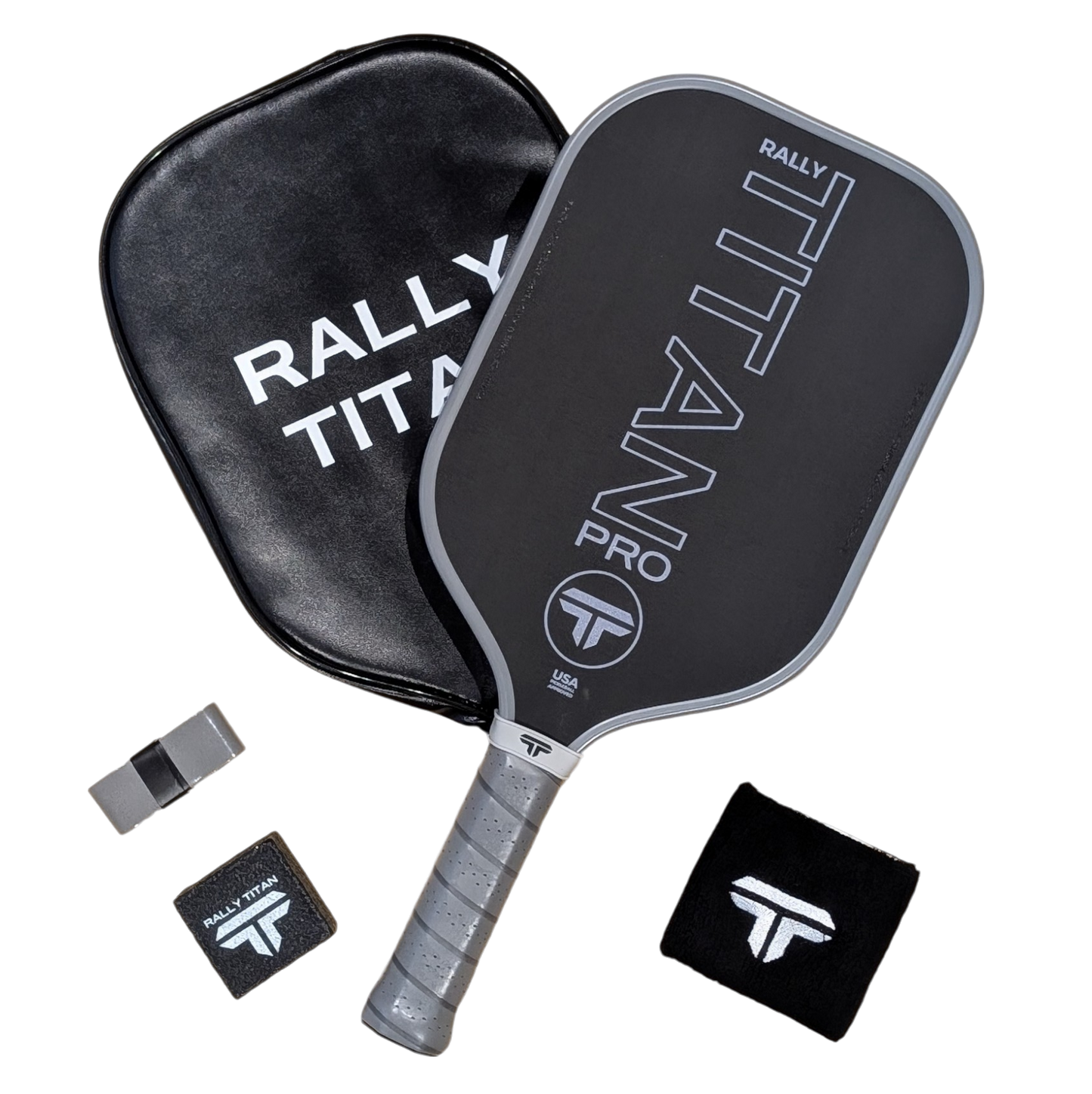 Rally Titan Pickleball Titan Pro 16MM | Thermoformed Unibody Construction | Foam Injected Walls | T700 Titan Carbon Friction Surface | Grey