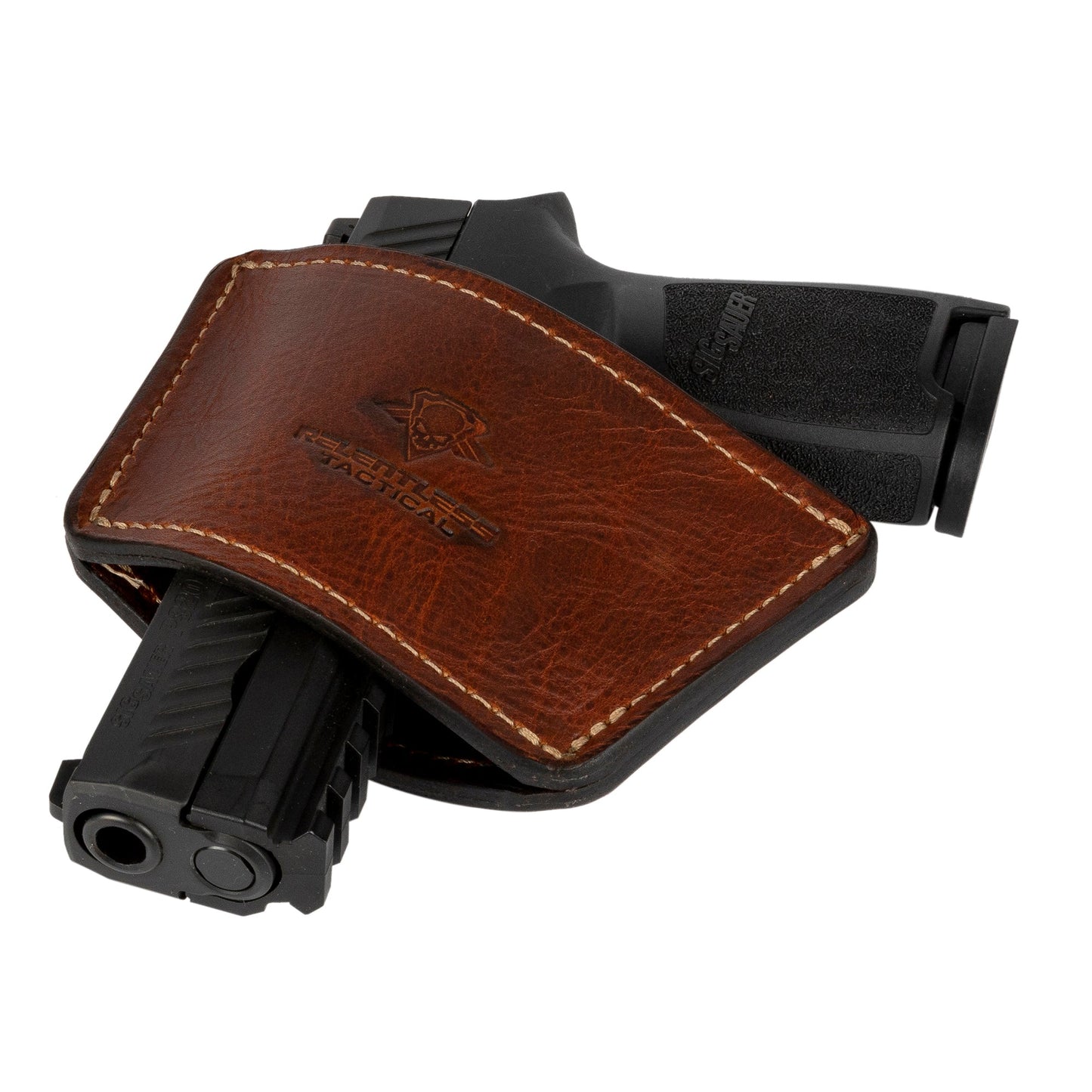 Relentless Tactical Dual Threat IWB / OWB Universal Belt Slide Holster | Made in USA | Ambidextrous Leather Holster