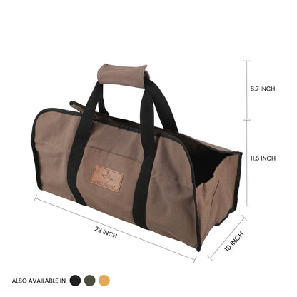 White Duck Outdoors - Tote Shape Canvas Firewood Log Carriers