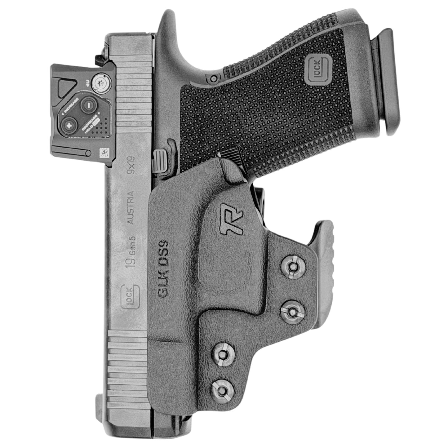 Rounded Gear Trigger Guard Holster fits: Glock 17 19 19X 26 31 32 33 34 45