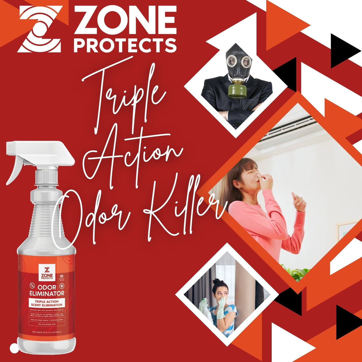 Zone Protects Odor Eliminator Twin Spray Bundle