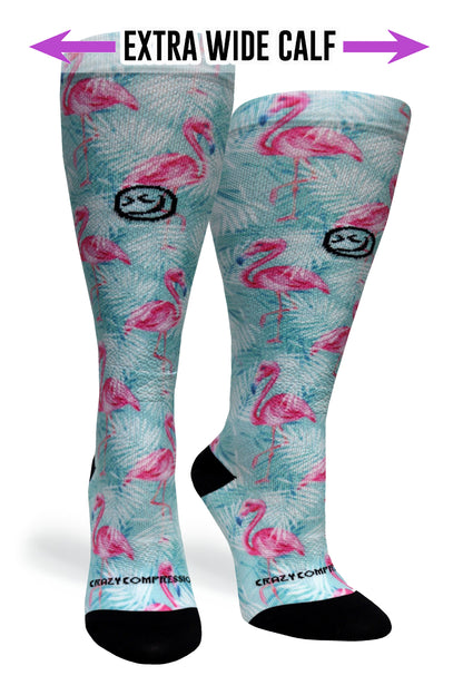 Crazy Compression Tropical Flamingo - (Standard & Extra Wide)