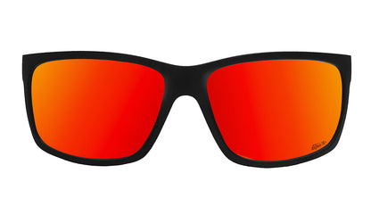 Detour Sunglasses Breach - Matte Black - Red Sunset Polarized ANSI Z87+