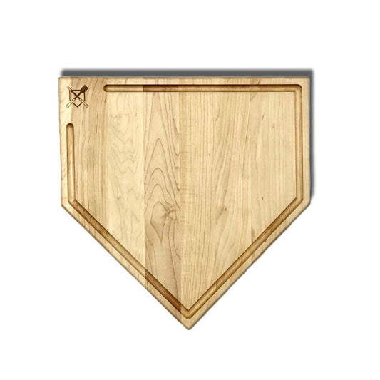 Baseball BBQ Full Size (17" x 17") Home Plate Cutting Board With Trough