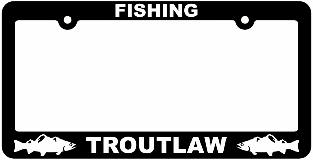 Stone Creek Fishing License Plate Frames