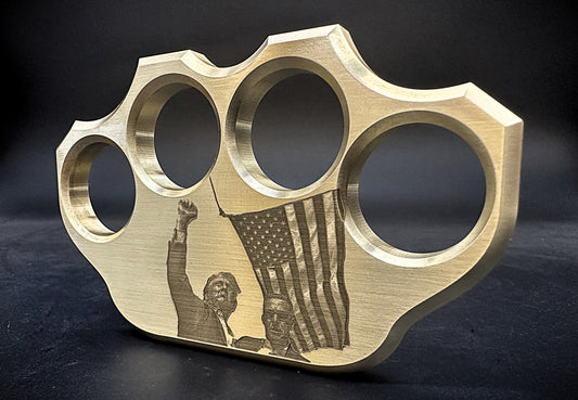 Milspin THE President Trump 3/4LB Solid Brass Paperweight