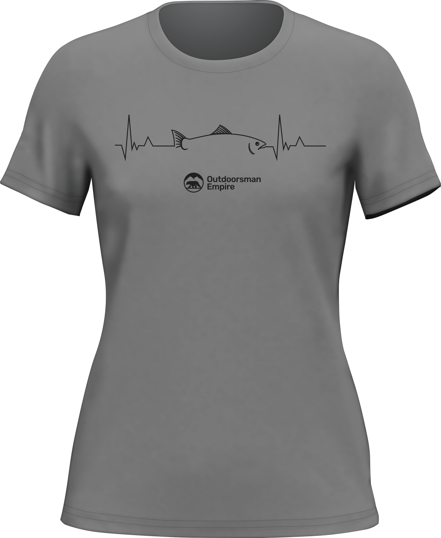 Outdoorzees Fishing Cardiogram T-Shirt for Women