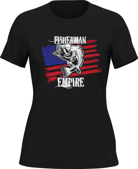 Outdoorzees Fisherman American Empire Color T-Shirt for Women
