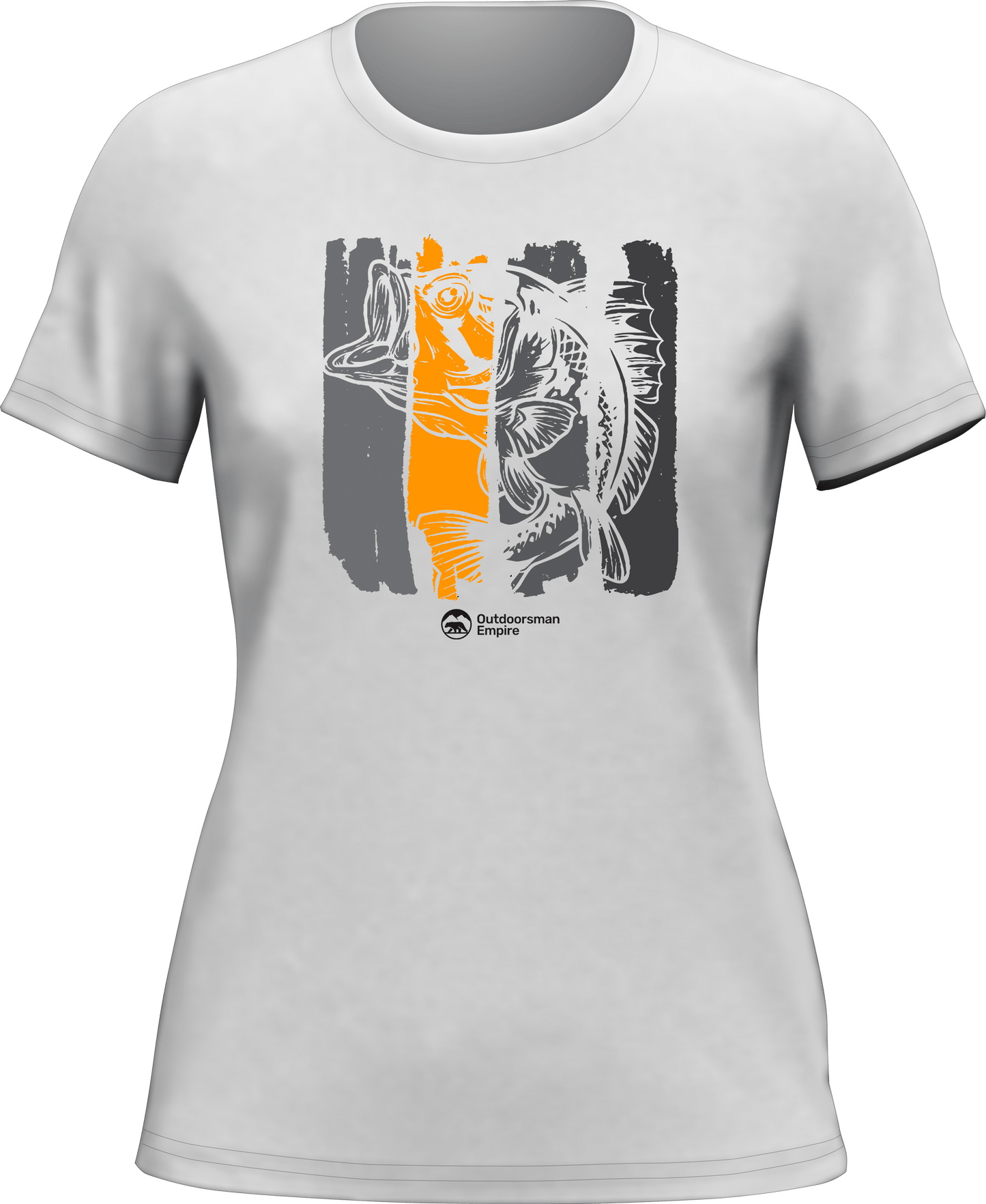 Outdoorzees Fishing Grunge Bars T-Shirt for Women