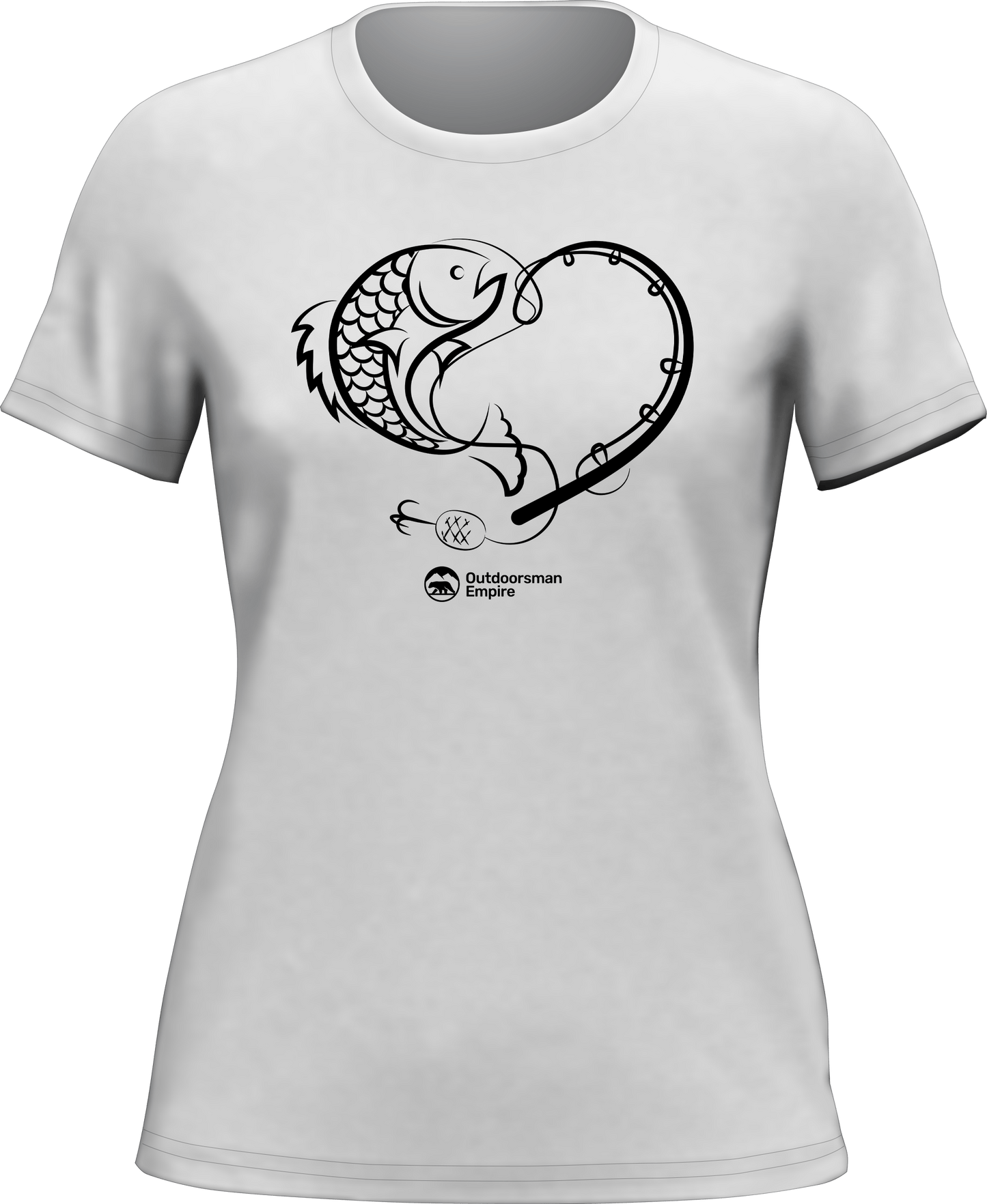 Outdoorzees Fishing Heart T-Shirt for Women