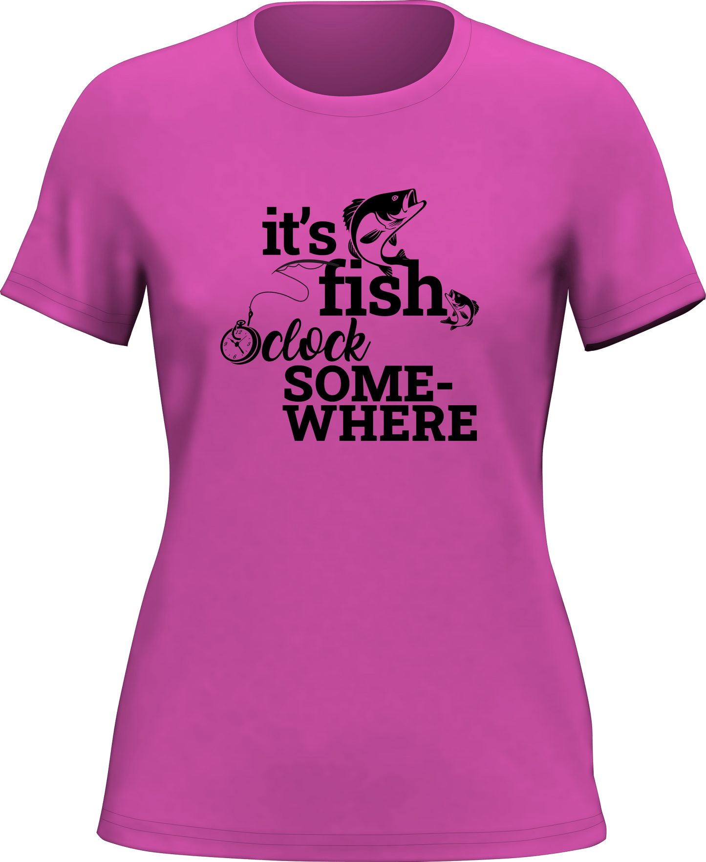 Outdoorzees Its Fishing O'clock T-Shirt for Women
