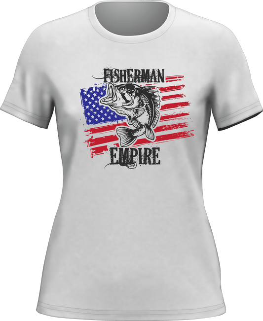 Outdoorzees Fisherman American Empire Color T-Shirt for Women