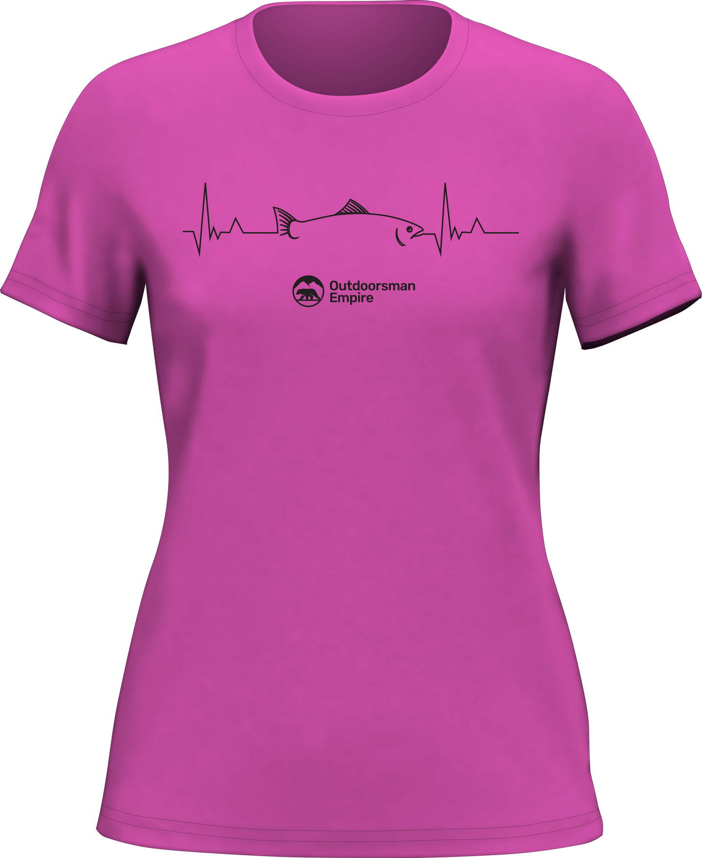 Outdoorzees Fishing Cardiogram T-Shirt for Women