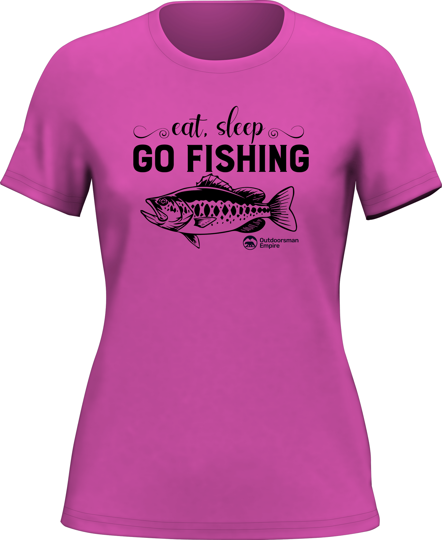 Outdoorzees Eat Sleep Go Fishing T-Shirt for Women