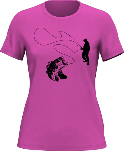 Outdoorzees Fishing Lines T-Shirt for Women