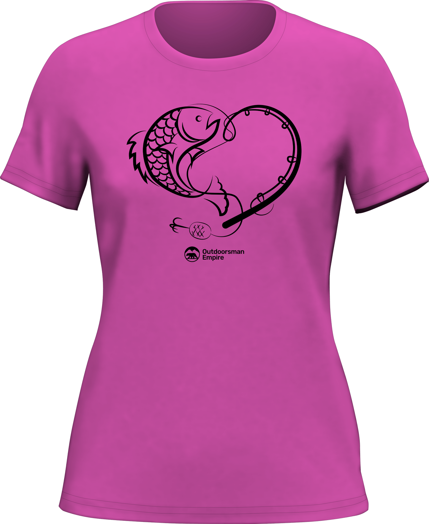 Outdoorzees Fishing Heart T-Shirt for Women