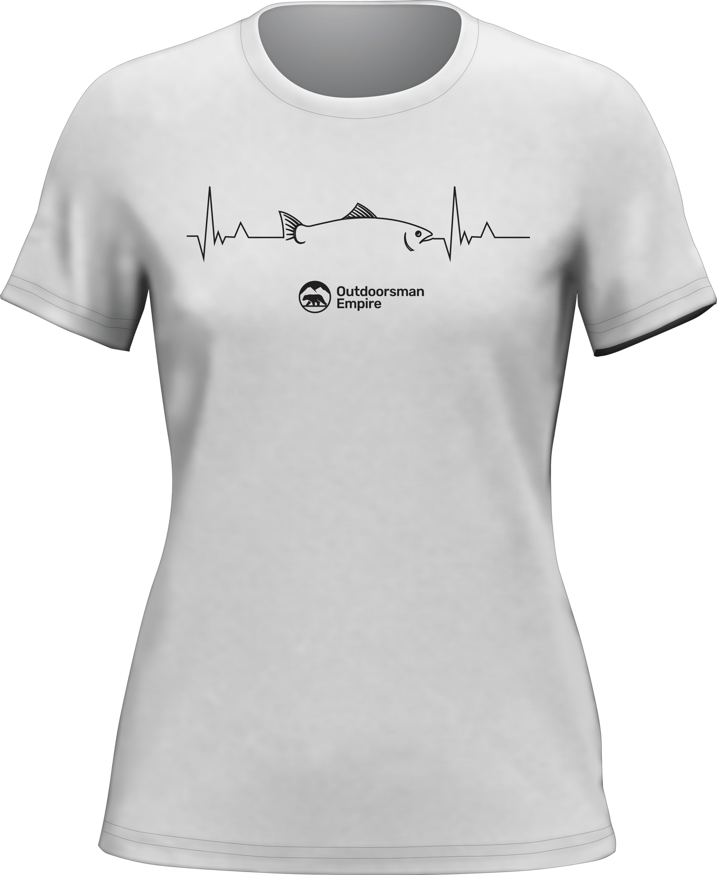 Outdoorzees Fishing Cardiogram T-Shirt for Women