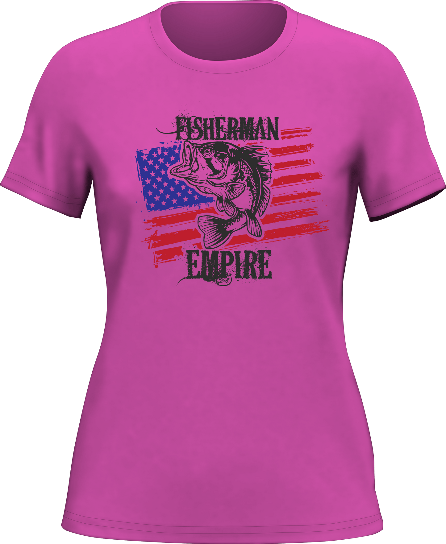 Outdoorzees Fisherman American Empire Color T-Shirt for Women