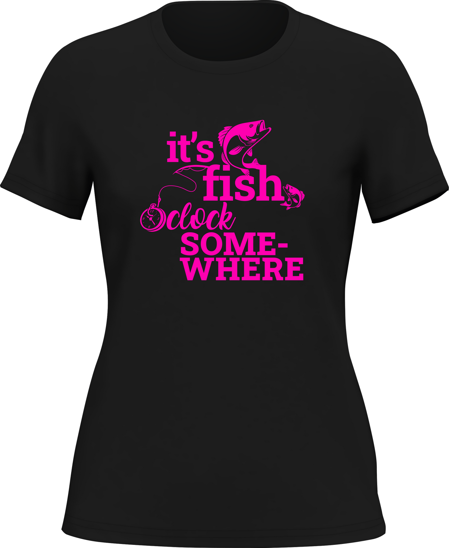 Outdoorzees Its Fishing O'clock T-Shirt for Women