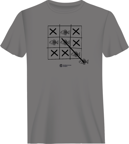 Outdoorzees Fish Tick Tack Toe Man T-Shirt