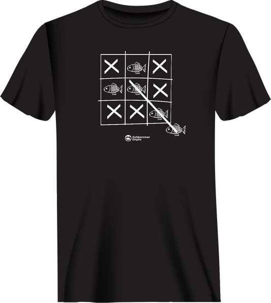 Outdoorzees Fish Tick Tack Toe Man T-Shirt