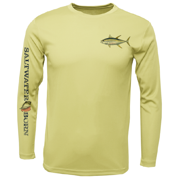 Saltwater Born Clean Tuna Long Sleeve UPF 50+ Dry-Fit Shirt
