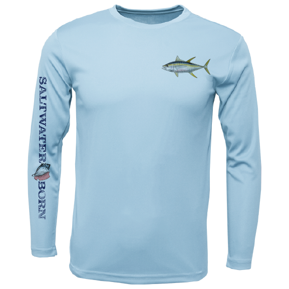 Saltwater Born Clean Tuna Long Sleeve UPF 50+ Dry-Fit Shirt