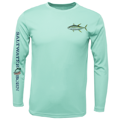 Saltwater Born Clean Tuna Long Sleeve UPF 50+ Dry-Fit Shirt