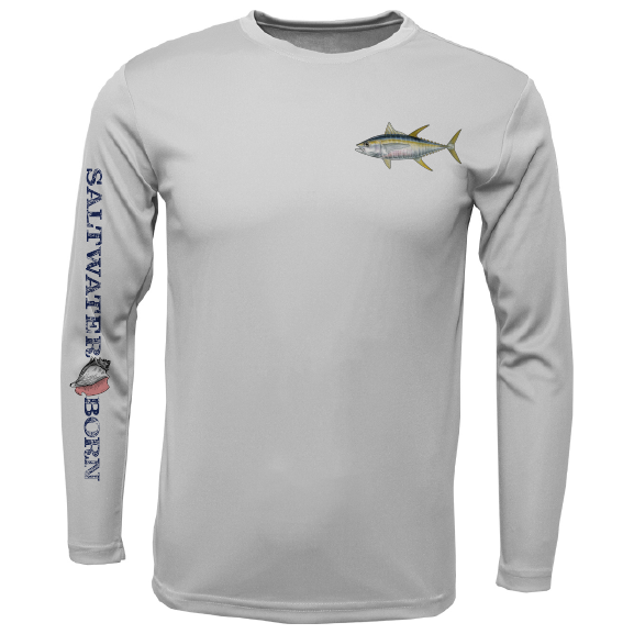 Saltwater Born Clean Tuna Long Sleeve UPF 50+ Dry-Fit Shirt