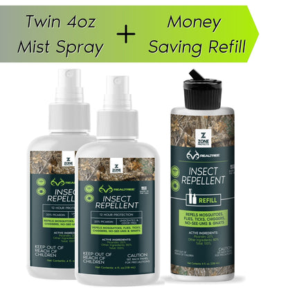 Zone Protects Insect Repellent Zone Realtree Twin Pack 4oz + Refill