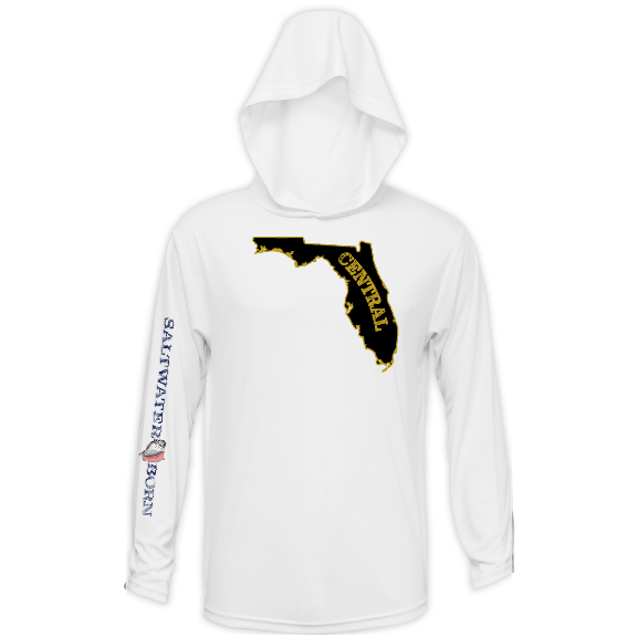 Saltwater Born UCF Black and Gold Long Sleeve UPF 50+ Dry-Fit Hoodie