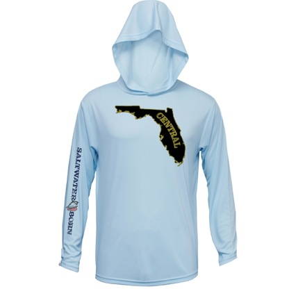 Saltwater Born UCF Black and Gold Long Sleeve UPF 50+ Dry-Fit Hoodie