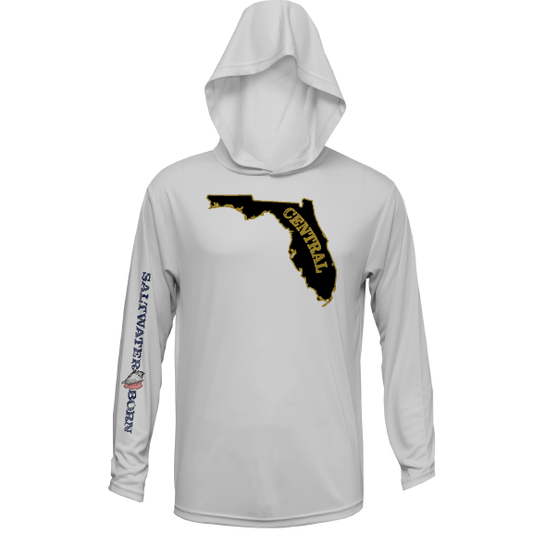 Saltwater Born UCF Black and Gold Long Sleeve UPF 50+ Dry-Fit Hoodie