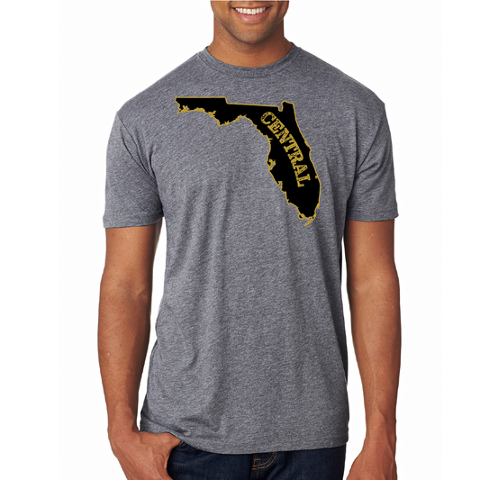 Saltwater Born Central Florida Black and Gold Soft Tee