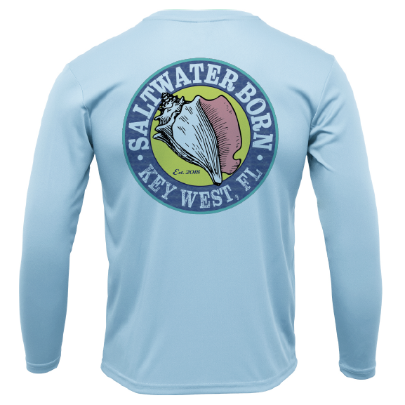 Saltwater Born Key West, FL USA Born Long Sleeve UPF 50+ Dry-Fit Shirt