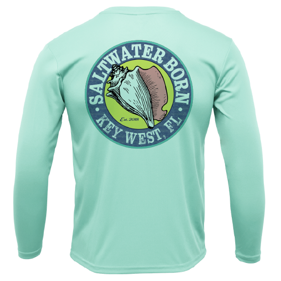 Saltwater Born Key West, FL USA Born Long Sleeve UPF 50+ Dry-Fit Shirt