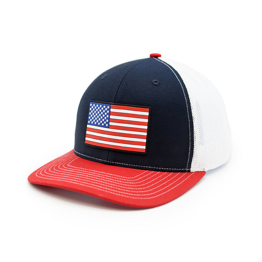 Shield Republic USA Flag PVC Patch Hat