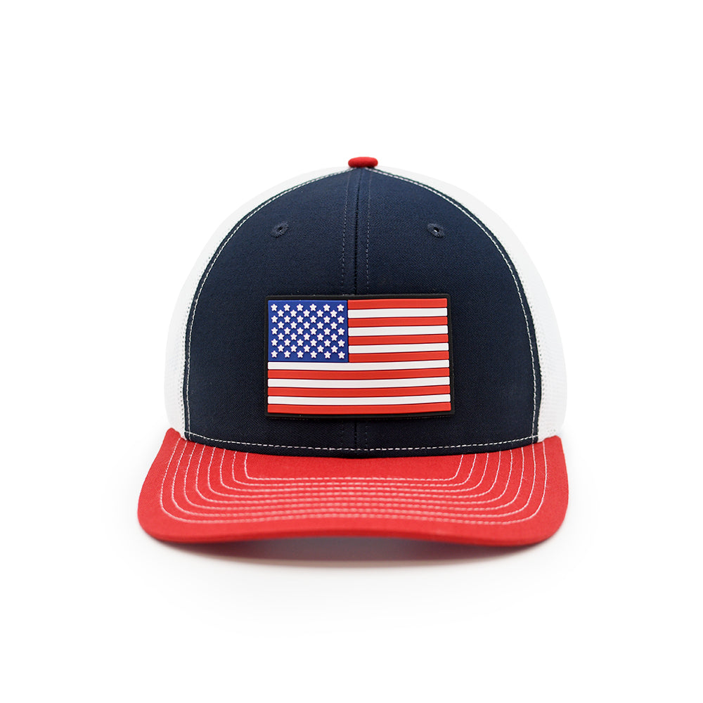 Shield Republic USA Flag PVC Patch Hat