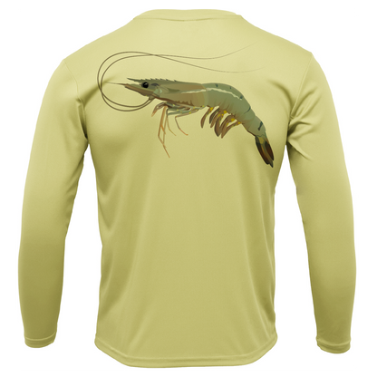 USA Jumbo Gulf Shrimp Long Sleeve UPF 50+ Dry-Fit Shirt