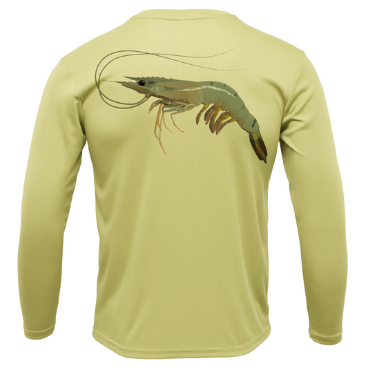 USA Jumbo Gulf Shrimp Long Sleeve UPF 50+ Dry-Fit Shirt