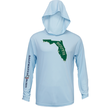 Saltwater Born USF Green and Gold Long Sleeve UPF 50+ Dry-Fit Hoodie