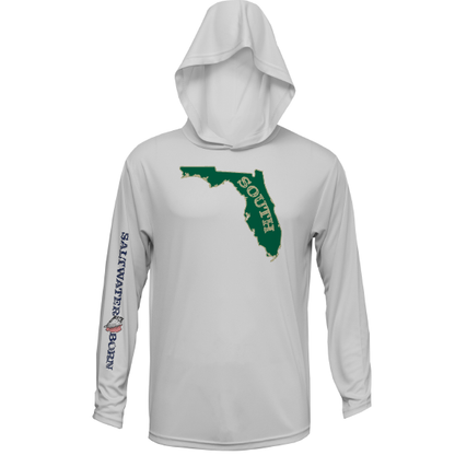 Saltwater Born USF Green and Gold Long Sleeve UPF 50+ Dry-Fit Hoodie