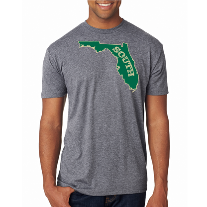 Saltwater Born South Florida Green and Gold Soft Tee