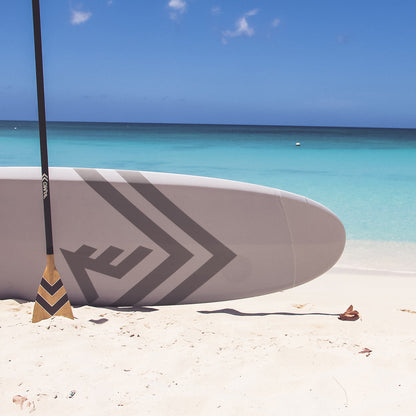 Vamo Life Carbon-Fiberglass Adjustable Paddle with ABS Edge  - Bamboo/Brown