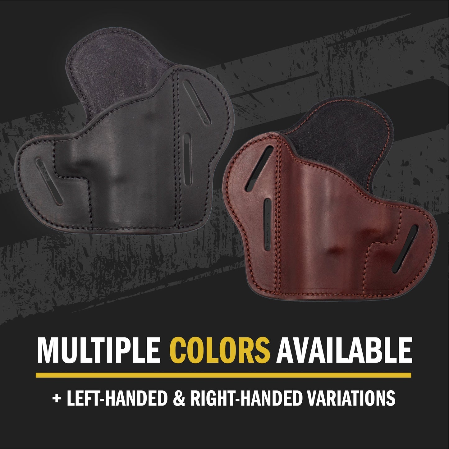 Relentless Tactical The Ultimate Leather Gun Holster | 3 Slot Pancake Style Belt Holster | Handmade in the USA! | Fits S&W Shield/Glock/XD - Lifetime Warranty