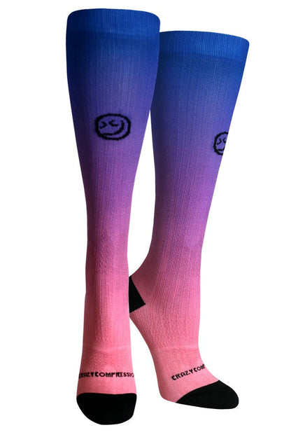 Crazy Compression Ombré Blue Pink - (Standard & Extra Wide)