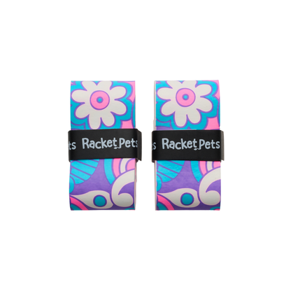 Racket Pets VALUE PACK - A Pink and Purple Unicorn Racket Pet Tennis Dampener and Overgrip Tape with a (Pack of 2) Replacement Overgrip Tape
