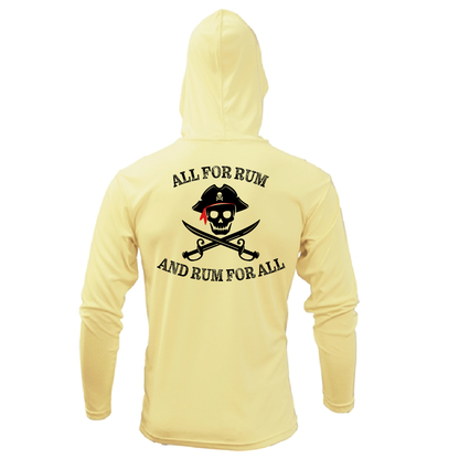 Saltwater Born Florida Freshwater Born "All For Rum and Rum For All" Men's Long Sleeve UPF 50+ Dry-Fit Hoodie