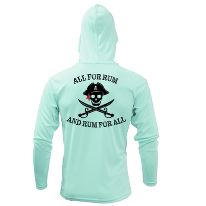 Saltwater Born Michigan Freshwater Born "All For Rum and Rum For All" Men's Long Sleeve UPF 50+ Dry-Fit Hoodie